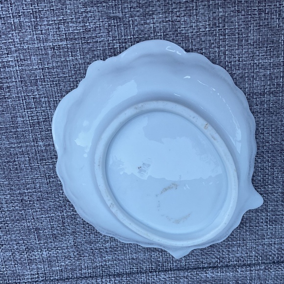 Pair of Antique Trinket Leaf Dishes French Rococo Courting Couple Louis Marie - Picture 6 of 11